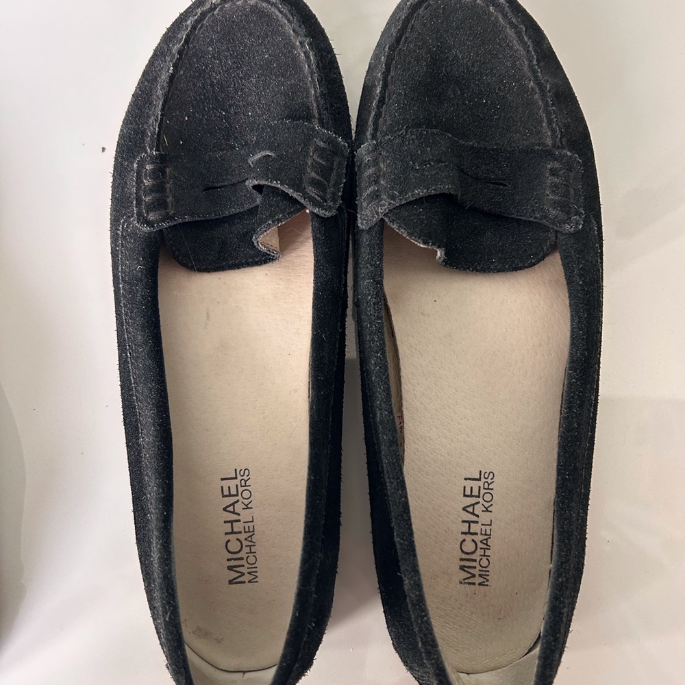 Michael Kors Black Suede Loafers